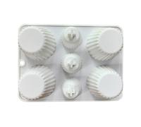 XuQiZZpp 2 stampi flessibili in silicone per eleganti mousse francesi torte fondente cioccolato pirottini da forno multiuso dessert Bakeware