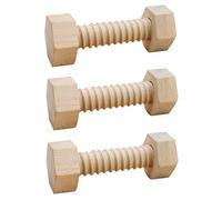 XuQiZZpp 3 pezzi di legno vite dado costruzione assemblaggio blocchi hands-on insegnamento puzzle
