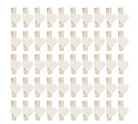 XuQiZZpp 50 pz/set di mollette in legno mollette in legno piccole amore cuore mollette foto clip per la decorazione di nozze mestiere