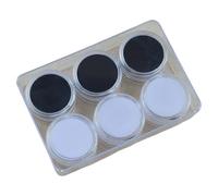 XuQiZZpp 6 contenitori rotondi in acrilico trasparente con inserto in spugna protettiva da bancone per gioielli, Misura unica, come descritto