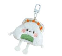 XuQiZZpp Al vapore farcito panino/gnocchio/bambole sushi portachiavi peluche cibo tema portachiavi giocattolo per borsa decorazione moda accessorio al vapore panino portachiavi, Sushi Alghe, Taglia