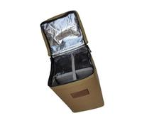 XuQiZZpp Borsa portaoggetti per piccoli combustibili da campeggio, per serbatoi e carburanti, custodia protettiva per lattine da campeggio, cachi, S