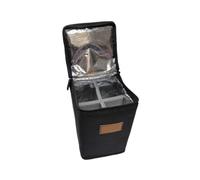 XuQiZZpp Borsa portaoggetti per piccoli combustibili da campeggio, per serbatoi e carburanti, custodia protettiva per lattine da campeggio, Nero , S