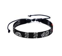 XuQiZZpp Braccialetto etnico tradizionale in stile mediorientale, lunghezza regolabile, gioiello versatile per uomini e donne, articolo regalo culturale, Misura unica, come descritto