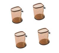 XuQiZZpp Confezione da 4 sacchetti a rete per palline da golf, capacità 50 riutilizzabili, organizer con coulisse per attrezzature sportive, accessori da golf con bordo rinforzato