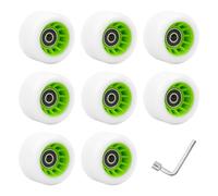 XuQiZZpp Doppia fila Roller Skate Wheel Set Roller Accessori Quad Sostituzione Skateboard Con Cuscinetti Doppia Fila Ruota Pattinaggio