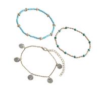 XuQiZZpp Elegante cavigliera con ciondolo a forma di conchiglia, con materiali in ferro e vetro, lunghezza regolabile per un comodo stile da spiaggia tutto il giorno