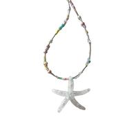 XuQiZZpp Elegante collana con ciondolo a forma di stella marina, stile vintage, gioiello per bambini, collana a catena per giovani da indossare tutti i giorni