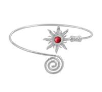 XuQiZZpp Fascia da braccio con sole in stile vintage, con pietra turchese per un uso prolungato, struttura in metallo, gioiello turchese, Misura unica, come descritto