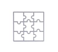 XuQiZZpp Fustelle in metallo a forma di puzzle, stencil per album di ritagli, biglietti di carta