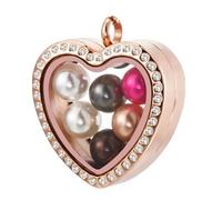 XuQiZZpp Gioielli creativi che fanno ciondolo a forma di cuore in acciaio inossidabile texture forniture artigianali adatto per collana gioielli che fanno accessori, Misura unica, come descritto, come