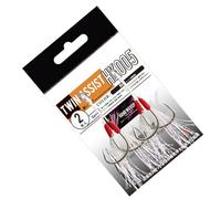XuQiZZpp Jigs Slow Fall Amo da pesca Dancing Stingers Jigging Esche Assist Ganci con Teaser Ricambio 2 Pack Acqua Salata