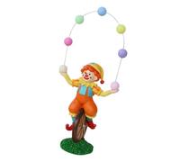XuQiZZpp Ornamento variopinto della figurina di resina della scultura del clown acrobatico del circo capriccioso per lo spazio abitativo e le stanze dei giochi