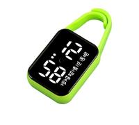 XuQiZZpp Orologio elettronico a LED da appendere, con luce notturna, impermeabile, touch digitale, per donne, uomini, regalo, portachiavi, orologi da tasca, Verde fluorescente, One Size