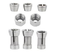 XuQiZZpp Set di 8 adattatori per router da 6 mm, 6,35 mm, 8 mm, per varie macchine per la lavorazione del legno, facile installazione, nessuno strumento necessario