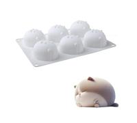 XuQiZZpp Stampi in silicone funzionali a 6 cavità a forma di gatto, per creare cioccolatini e caramelle creativi, lavabili in lavastoviglie e facili da usare