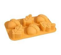 XuQiZZpp Stampi in silicone per cupcake di Halloween, foglie di zucca, stampi per decorare torte di Halloween, cioccolato, caramelle, zucca, decorazione in silicone, strumento di decorazione per