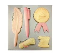 XuQiZZpp Stampi per fondente, cioccolato, caramelle, argilla, laurea, a forma di torta, accessori da forno in silicone per fondente
