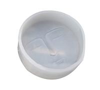 XuQiZZpp Stampo in silicone antiaderente per il viso di sole e luna, stampo per candele, fatto a mano, strumento di decorazione per torte e cioccolato