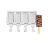 XuQiZZpp Stampo in silicone per ghiaccioli a 4 celle a forma di cuore, stampi per gelato fatti in casa, dessert, ghiaccioli, per bambini, forniture da cucina
