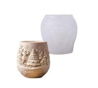 XuQiZZpp Stampo riutilizzabile in silicone per piantare albero di vacanza goffrato strumento di artigianato struttura in silicone per la creazione di gioielli in resina