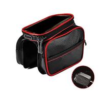 XuQiZZpp Supporto per borsa per telefono cellulare Manubrio con touch screen Mountain Bike Tubo superiore anteriore Borse per portapacchi Telaio di montaggio Grande Capacità Mountain Top Tube Pouch