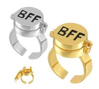 XURJUMI 2 Pezzi Commemorativo Regalo Di Compleanno Anelli Simbolo Di Friendship Bff Regali Bff Ring