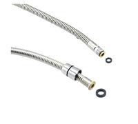 Xuro Tubo doccia estraibile in acciaio inossidabile cromato, rubinetto di scarico for lavabo da bagno e cucina, tubo flessibile speciale(M16 Fine Thread)