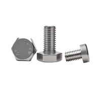 Xuro Vite esagonale esterna M3 M4 M5 M6 M8 M10 M12 DIN933 304 in acciaio inossidabile, viti for macchine metalliche, filettatura metrica esagonale, bullone di fissaggio fai da te(15mm,M6(10Pcs))