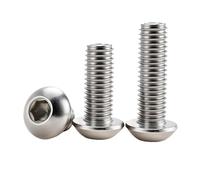 Xuro Viti esagonali in acciaio inossidabile 304 ISO7380 Bulloni a brugola con esagono incassato Viti filettate for macchine metalliche M2 M2.5 M3 M4 M5 M6 M8 M10 M12(4mm (50Pcs),M4)