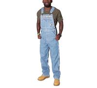 XUSAI Salopette Denim Bib Overall Moda Relaxed Fit Robusto Jeans Overall Regolabile Lavoro Bib Jumpsuit,Light blue,4XL