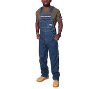 XUSAI Salopette Denim Bib Overall Moda Relaxed Fit Robusto Jeans Overall Regolabile Lavoro Bib Jumpsuit,Blu,XL