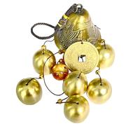 XUSANSO Scacciapensieri per esterni, in metallo, con 6 campane, campana a vento sospesa, per interni ed esterni, da giardino, per appendere fortuna, taglia unica, XX0422-FENGSHUI