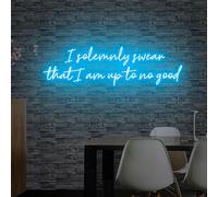 Xusdamyj Giuro solennemente che non ho fino a nessun buon segno neon LED luce segno spazio cortile casa decorazione murale arte, regalo per loro, segno neon personalizzato, luce al neon