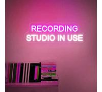 Xusdamyj Illuminer Studio d'enregistrement en utilisation Signe de néon - Musique Salle de divertissement a mené Signe de lumière - DJ Illumination Ambient Mur Retro Home Studio Décor mural