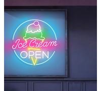 Xusdamyj Targa al neon "Ice Cream Open" | Luci a LED per gelato | Decorazione per caffè | Decorazione per ristorante | Regalo personalizzato