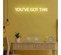 Xusdamyj You've Got This Neon - Decorazione da parete con citazioni motivazionali, lampada da parete ispiratrice, targa a LED, citazione d'ufficio, decorazione da parete per dormitorio