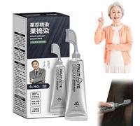 XUSHENG Black Fruit Dyeing Cream - 2023 New Natural Plant Fruit Hair Dye with Comb, 18 Plant Extract Hair Dye Essence Natural Fruit Hair Dye Cream for Women Men (1 Pcs,Dark Brown)