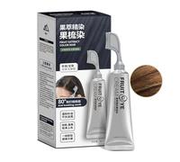 Xusheng Black Fruit Dyeing Cream,Hair Dye Color for Gray Hair Coverage,Natural Black Hair Dye Cream,Dark Brown Hair Dye,Keratin Hair Color,Black Hair Dye for Men Women (Chestnut brown)
