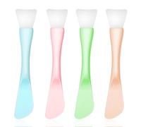 Xushengsheng Applicatore per maschere in silicone, 4 pezzi, riutilizzabile a doppia testa, spatola di bellezza lavabile, strumenti di bellezza per argilla, creme