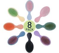 Xushengsheng Set di mini spazzole per capelli, 8 pezzi, mini spazzole liscianti, set di pettine, adatte per capelli ricci