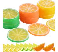 Xusxes 37 Pezzi Fette Di Limone Artificiale, Decorazione Imitazione Fetta Di Limone, Limone Fermaglio, Fette Di Limone Finte Può essere utilizzato per la decorazione, la fotografia, l'artigianato