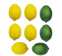 Xusxes 8 Pezzi Finto Giallo Limone Frutti Artificiali Limoni Con Foglie Decor Realistico Fake Frutta Simulazione Limone Verde Limoni Per Ciotole Limoni Decorazioni Festa Limoni Estivi Festa
