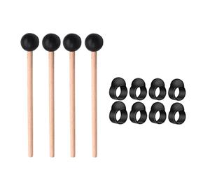 Xusywdm di Lingua in Acciaio 8 Pezzi Finger Finger Sleeves Handpan 4 Pezzi Ethereal Drum Drumstick Kit Strumento a Percussione