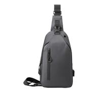 XUTCEKOUYR Borsa pettorale a tracolla da uomo adatta for il trasporto quotidiano Tracolla regolabile Scomparti multipli Adatta for spostamenti quotidiani e gite nel tempo libero(Gray B)