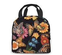 XUTCEKOUYR Borsa Termica for Il Pranzo con Motivo Floreale, for Donne e Ragazze, Organizer Portatile, Borsa Termica(16)
