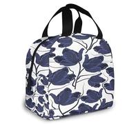 XUTCEKOUYR Borsa Termica for Il Pranzo con Motivo Floreale, for Donne e Ragazze, Organizer Portatile, Borsa Termica(14)