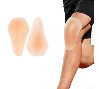 xutong 2 cuscinetti per ginocchiere in silicone, per ispessimento, colore della pelle, autoadesivi, per lo sport, antiscivolo, per la protezione da urti e lesioni