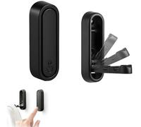xutong Clothes Hooks - Ganci autoadesivi da parete per bagno e cucina, 2 pezzi, colore: Nero