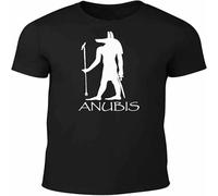 XUTSE Anubis T Shirt Funny Casual Graphic Comfortable Tops Egypt Symbol History Mythology Creature God Black M
